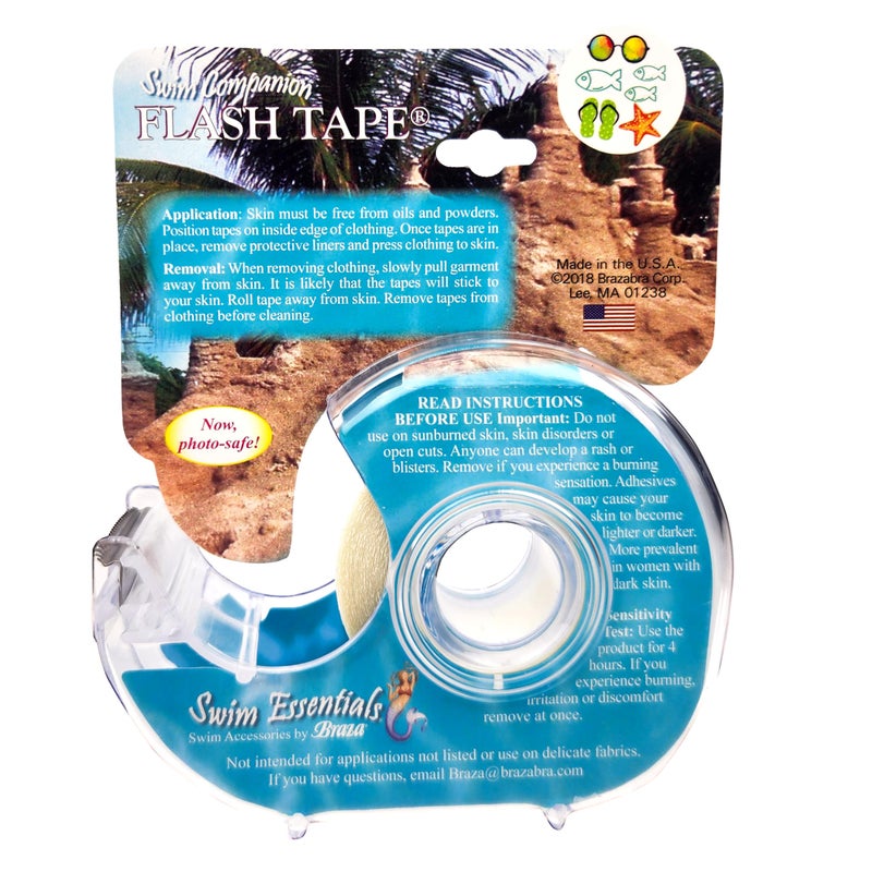 Braza Swim Flash Tape with Crack N Peel Liner - Double Sided Clear Adhesive Clothing, Fabric and Body Tape - Image 2